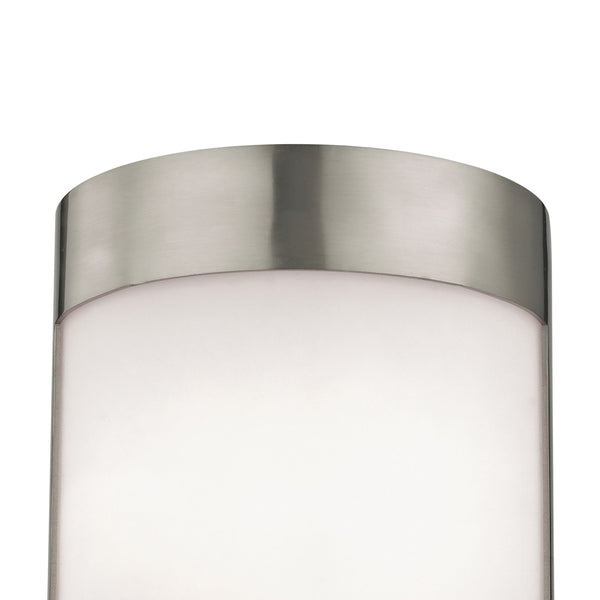 Thomas Lighting Zenith Frosted Glass Wall Sconce Dimmable Indoor Fixture for Hallway or Bedroom Nickel 7 W x 4 D x 10 H 5181WS/20