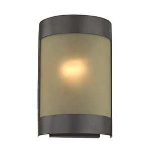 1-Light Wall Sconce in Oil Rubbed Bronze with Light Amber Glass 5181WS/10 Thomas