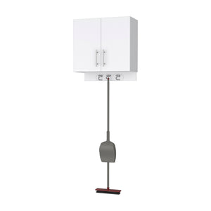 Homeroots 26" White Accent Cabinet With One Shelf  Mdf 518203