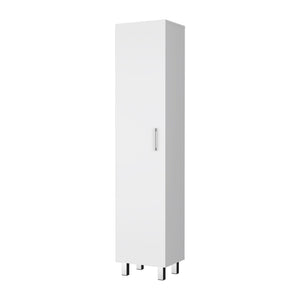 Homeroots 16" White Accent Cabinet With Four Shelves  Mdf 518204