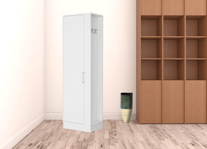 Homeroots 21" White Accent Cabinet With Six Shelves  Mdf 518205