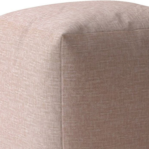 Homeroots 17" Pink Cotton Pouf Ottoman   518229