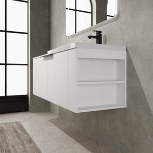 English Elm 48 Modern Bathroom Vanity Sink Combo with Soft-Close Doors, Engineered Wood, Spacious Storage, Easy Assembly Ameican White Oak W1972S00012