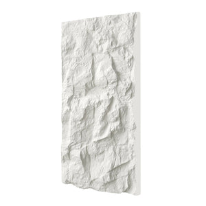 English Elm 3d Faux Stone Pu Wall Panels Set Lightweight Flame Resistant Architectural Accent White Marble W347P419794