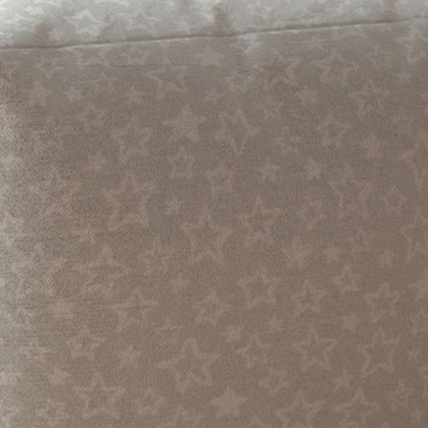 Homeroots 17" Gray Cotton Stars Pouf Ottoman   518365