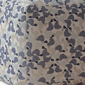 Homeroots 17" Beige Cotton Turtle Pouf Ottoman   518373