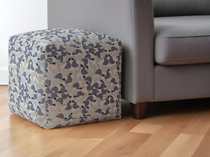 Homeroots 17" Beige Cotton Turtle Pouf Ottoman   518373