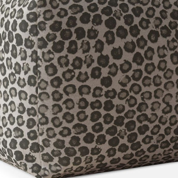 Homeroots 17" Beige Cotton Abstract Pouf Cover   518457