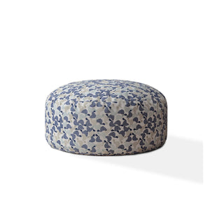 Homeroots 24" Beige Cotton Round Turtle Pouf Cover   518544