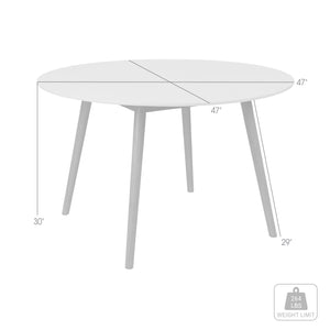 Homeroots 47" Gray Rounded Stone Outdoor Dining Table   518612