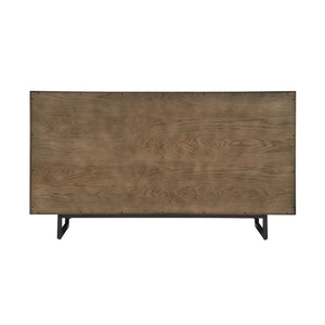 Homeroots 60" Dark Brown Solid Wood Six Drawer Double Dresser  Solid Wood 518614