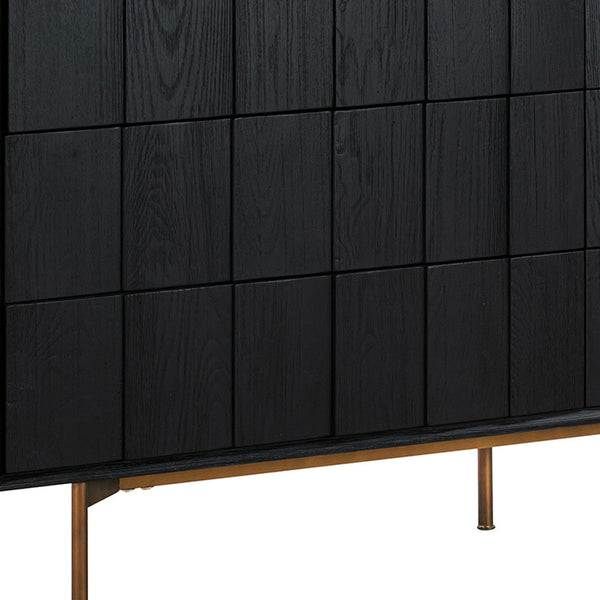 Homeroots 63" Black Solid Wood Six Drawer Double Dresser  Solid Wood 518615