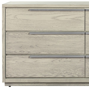 Homeroots 63" Gray Solid Wood Six Drawer Double Dresser  Solid Wood 518616