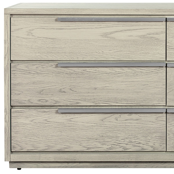 Homeroots 63" Gray Solid Wood Six Drawer Double Dresser  Solid Wood 518616