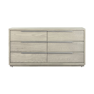 Homeroots 63" Gray Solid Wood Six Drawer Double Dresser  Solid Wood 518616