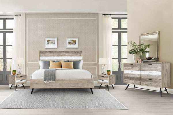 Homeroots 63" Natural And Ivory Solid Wood Six Drawer Double Dresser  Solid Wood 518617