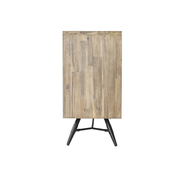 Homeroots 63" Natural And Ivory Solid Wood Six Drawer Double Dresser  Solid Wood 518617