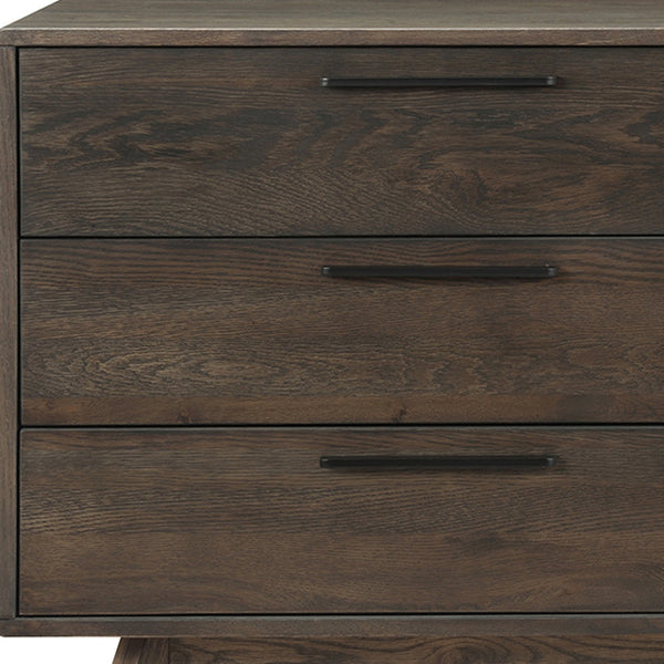 Homeroots 63" Dark Brown Solid Wood Six Drawer Double Dresser  Solid Wood 518621