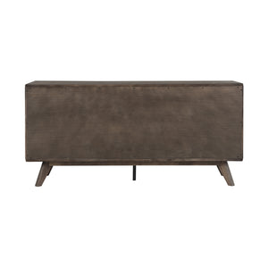 Homeroots 63" Dark Brown Solid Wood Six Drawer Double Dresser  Solid Wood 518621