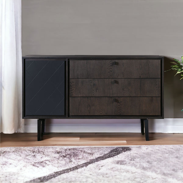 Homeroots 63" Gray Solid Wood Three Drawer Dresser  Solid Wood 518623