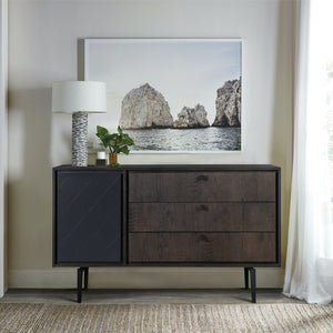 Homeroots 63" Gray Solid Wood Three Drawer Dresser  Solid Wood 518623