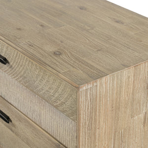 Homeroots 63" Brown Solid Wood Six Drawer Double Dresser  Solid Wood 518624