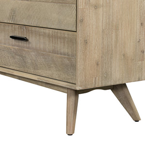 Homeroots 63" Brown Solid Wood Six Drawer Double Dresser  Solid Wood 518624