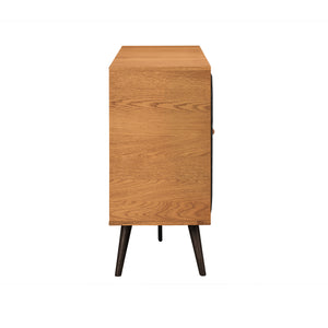 Homeroots 63" Brown And Black Solid Wood Three Drawer Double Dresser  Solid Wood 518625