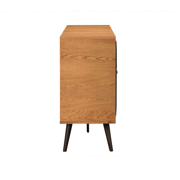 Homeroots 63" Brown And Black Solid Wood Three Drawer Double Dresser  Solid Wood 518625