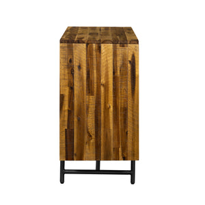 Homeroots 57" Brown And Black Solid Wood Six Drawer Double Dresser  Solid Wood 518627