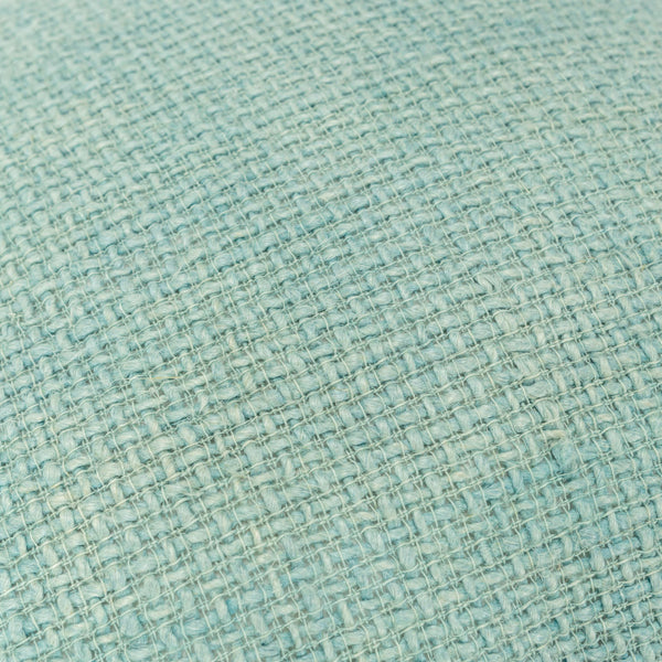 Homeroots 20" Mint Green Weave Cotton Blend Throw Pillow   518637