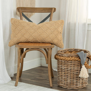 Homeroots 14" X 14" Yellow Cotton Pillow   518644