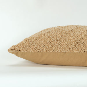 Homeroots 14" X 14" Yellow Cotton Pillow   518644