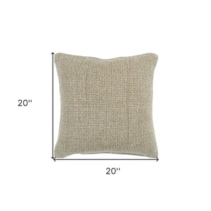 Homeroots 20" Natural Cotton Blend Pillow   518649