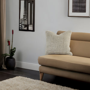 Homeroots 20" Natural Cotton Blend Pillow   518649