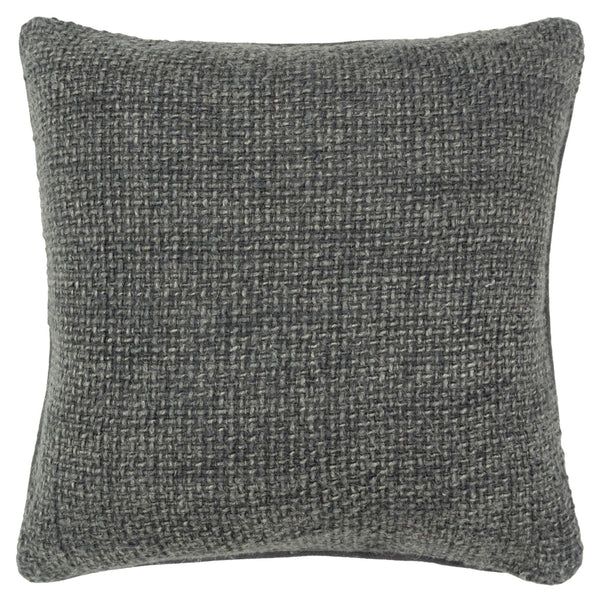 Homeroots 20" Gray Weave Cotton Blend Throw Pillow   518650