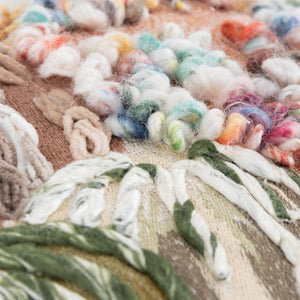 Homeroots 20" Beige And Green Thanksgiving Cotton Pillow With Applique, Embroidery Edges   518651