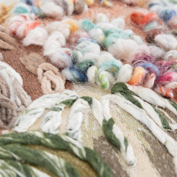 Homeroots 20" Beige And Green Thanksgiving Cotton Pillow With Applique, Embroidery Edges   518651