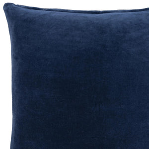 Homeroots 22" Blue Cotton Blend Throw Pillow   518695