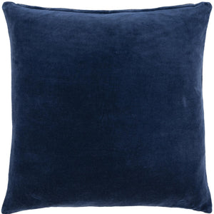 Homeroots 22" Blue Cotton Blend Throw Pillow   518695