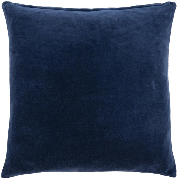 Homeroots 22" Blue Cotton Blend Throw Pillow   518695