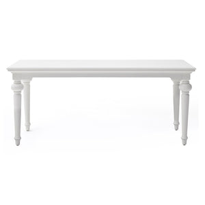 Homeroots 71" White Solid Wood Dining Table   518758