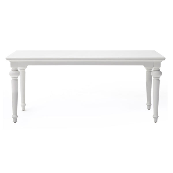 Homeroots 71" White Solid Wood Dining Table   518758