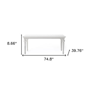 Homeroots 71" White Solid Wood Dining Table   518758