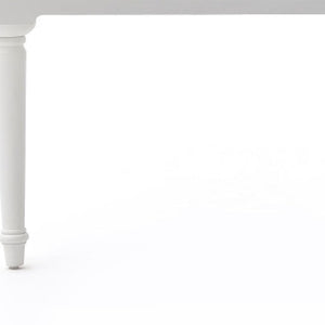 HomeRoots 71" White Solid Wood Dining Table - Elegant & Durable Design for Modern & Traditional Spaces, Seats 4! 518758