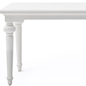 HomeRoots 71" White Solid Wood Dining Table - Elegant & Durable Design for Modern & Traditional Spaces, Seats 4! 518758