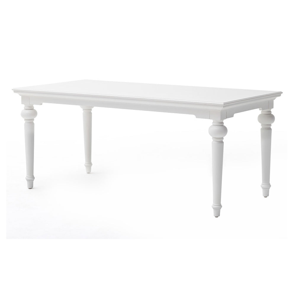 Homeroots 79" White Solid Wood Dining Table   518759