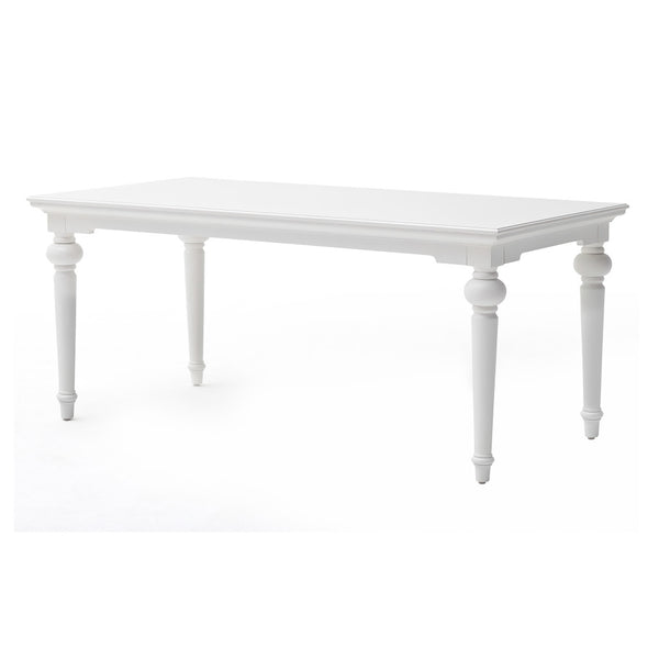 Homeroots 79" White Solid Wood Dining Table   518759