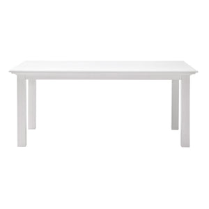 Homeroots 63" White Solid Wood Dining Table   518760