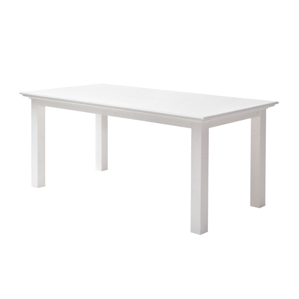 Homeroots 63" White Solid Wood Dining Table   518760